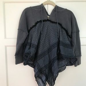 Free People Bandana Hoodie Sweatshirt. Size small